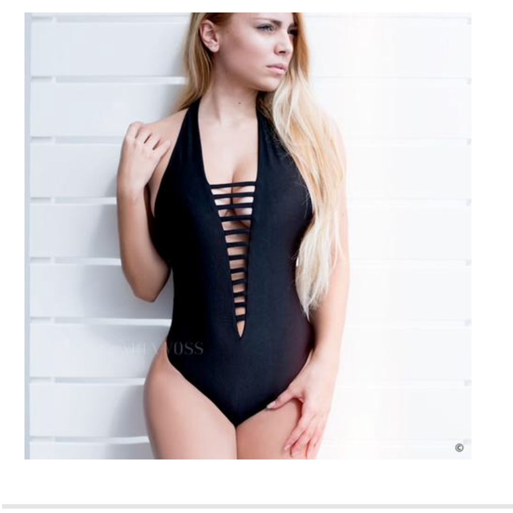 Black one piece swimsuit